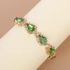 Pulsera transfronteriza de circonita nueva para mujer, moda, incrustación de diamantes flash, lujo ligero, personalidad, temperamento, color, pulsera, joyería al por mayor
