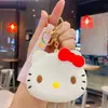 Monedero de Dibujos Animados Kuromi Porta Tarjetas Cinnamoroll Almacenamiento Billetera Pequeña Colgante para Llavero Venta al por Mayor Serie de Colores Macaron