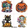 Novos adesivos de tatuagem de desenhos animados de Halloween transfronteiriços em estoque atacado adesivos de tatuagem de rosto para crianças adesivos de tatuagem à prova d'água adesivos de tatuagem de suor