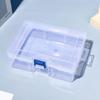 Botón azul 6 caja vacía juguetes de plástico transparente PP caja de almacenamiento gruesa con tapa herramientas de hardware embalaje caja de acabado