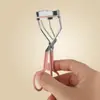 Curvador de Cílios com Cabo de Borracha Verde e Plástico, Curvador de Cílios Girassol, Curvador Portátil para Curvatura Natural de Longa Duração, Curvador de Cílios de Aço Carbono