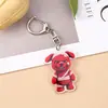 Llavero de Acrílico de Perro Rojo Maligno de Douyin de Moda, Colgante para Mochila de Estudiante, Decoración Divertida para Jóvenes