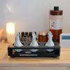 Olla de Aceite Esencial para Spa Tailandés Salón de Belleza Cerámica Hoja Botella de Aceite Esencial Aromaterapia Mezcla Dispensación Bandeja de Spa Set