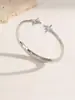 Pulsera Abierta y Anillo de Lujo Ligero con Diamantes Completos de Venta Caliente Transfronteriza con Circonita, Diseño de Nicho, Joyería de Moda Transfronteriza