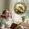 Jardín Cruzado Abeja Vidrio Colgante de Colores Adorno de Vidrio para Colgar en Casa Decoración de Ventana Atrapasoles de Jardín