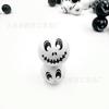 Contas de Madeira de Halloween de 20mm Contas de Madeira Impressas Ghostface Contas de Madeira Teia de Aranha Contas Redondas Decorativas Acessórios para Joias Artesanais DIY