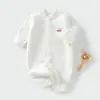 Ropa de bebé primavera y otoño ropa interior de algodón puro mameluco para recién nacido niño y niña mameluco de una pieza pijama de invierno manga larga