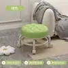 Taburete Bajo Giratorio de Acrílico con Respaldo Transparente Silencioso, Silla Pequeña con Ruedas para Transportar Bebés, Taburete de Cambio de Zapatos de Moda