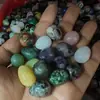 Adornos de huevo de piedra natural cruda con forma de huevo para decoración transfronteriza, adornos de huevo con forma de huevo de paloma