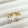 Configurações de Brinco de Zircônia Pérola Banhadas a Ouro 18K Acessórios Naturais de Madrepérola para Brincos DIY para Mulheres Materiais Artesanais DIY