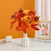 Flores Artificiales, Arreglos de Flores de Girasol, Calabazas, Hojas de Arce, Bayas Rojas, Ramos de Decoración para Sala de Estar, Accesorios de Halloween, Decoraciones para el Hogar