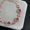 Prata de lei com incrustação laboratório cultivo Alexander pulseira feminino pedra principal 5x 7mm direto da fábrica vendas diretas de fábrica