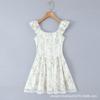 Amazon Comércio Exterior Transfronteiriço Atacado Vestido Feminino 2025 Renda Francesa Aplicação Doce Estampado Cintura Afinando