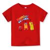 Blocos de construção digitais numberblocks roupas camiseta de manga curta conjunto infantil de tops e calças desenho animado estampado ins moda