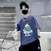 Nueva Camiseta de Manga Corta para Niños Primavera y Verano, Top Casual Versátil de Cuello Redondo Estilo Coreano para Niños Pequeños, Ropa de Algodón Puro para Niños Camiseta de Moda