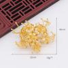 Estilo antiguo Zhongxing horquilla dorada conservadora de color material principal la flor del otro lado paso Rui tocado de corte sacudido accesorios de horquilla de cobre fundido