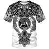 2023 Verão comércio exterior verão homens manga curta estampa estampa camiseta de manga curta camiseta masculina estampada cerveja 3DT
