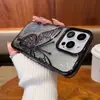 Borboleta com Glitter Ondulado Adequada para Capa de Celular Apple 17Promax Iphone16Pro Transparente High-End 15