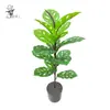 Sala de Estar Estilo Escandinavo Plantas Verdes Simuladas Monstera Pequeña Agrietada en Maceta Adornos de Planta Falsa Flor Artificial Bonsái