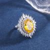 Zhuang Shengsheng Jóias Best Selling Color Treasure Retro Simulation Color Treasure Ring Dan Shape Adjusting Mouth Ring Main Stone 10*14