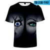 Padrão Bebê Fantasma de Filme de Terror 3D Impressão Digital Transfronteiriço Novo Terno Curto Casual Masculino Manga Curta