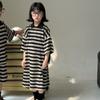 Traje para Niños 2026 Estilo Verano Niños y Niñas Estilo Coreano Cuello Polo Sudadera a Rayas Vestido Conjunto de Dos Piezas de Pantalones Cortos de Manga Corta