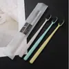 Escova de dentes descartável de palha de trigo e carvão de bambu, cabeça pequena, para hotel, viagem, portátil, para adulto, descartável, cerdas macias