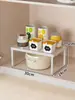 Estante de almacenamiento en capas para interior de gabinete, estante de almacenamiento de aceite, sal, salsa de soja, vinagre para encimera del hogar, estante de almacenamiento de condimentos para cocina