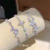 Pulsera de flor de circón ultrabrillante de estilo europeo y americano, pulsera de estilo de lujo exquisito, joyería de lujo ligero de alta gama para mujer