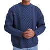Suéter Masculino de Outono com Gola Careca Amazon Unissex Solto Casual Versátil Manga Longa Top Pulôver Jacquard Tricot