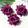Cabeza de flor de rosa de esquina de tela de seda simulada, decoración interior, flor decorativa para salón de bodas, accesorios de fotografía de flores artificiales