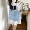 Bolsa de Chaqueta de Algodón con Cuadrícula Bordada Bolsa de Gran Capacidad para Mujer 2026 Nueva Bolsa para Debajo del Brazo Elegante Bolso Tote de Lunares