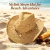 Sombrero de Sol de Paja Ancho con Diseño Hueco Estilo Vacacional para Protección Solar en la Playa, Venta al por Mayor Fabricante de Sombreros de Paja Panama