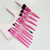 Venta directa de fábrica de 10 pinceles de maquillaje de pelo de nailon personalizados, juego completo de herramientas de belleza súper suaves.