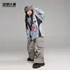 Conjunto de Ropa Moderna para Niños de Street Dance Pantalones Cargo Geniales de Hip-Hop para Niños Conjunto Holgado de Rendimiento para Niños