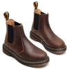 Audemars Piguet Crazy Horse Marrón 2976 Botines Chelsea Botas de Motocicleta para Mujer Botines Cortos de Piel Genuina de Primera Capa Estilo Británico Slip-On
