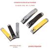 Cortador de unhas de aço inoxidável com ponto anti-respingo cortador de unhas plano cortador de unhas dobrável portátil ferramenta de manicure pacote único