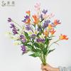 Galho de Flor Artificial com 6 Flores, Campanula, Decoração Suave Nórdica de Luxo Leve para Casa, Projeto de Decoração de Casamento, Material Floral