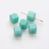 Cuentas cúbicas de cuarzo rutilado dorado natural, cuentas lisas de cristal dorado para pulseras y joyería DIY al por mayor