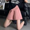 Calça de Maternidade, Shorts de Seda Gelada, Algodão e Linho, Calça Wide-Leg, Shorts Cargo de Corte Amplo, Slimming Casual, Roupa Esportiva Externa