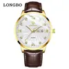 Reloj de cuarzo para hombre marca Longbo, reloj casual simple para parejas, reloj impermeable para hombre