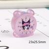 Reloj despertador luminoso de animales de dibujos animados para niños, simulación de bricolaje, casa de juegos, máquina de muñecas, mini juguete, accesorios de resina