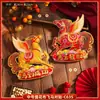 Pegatinas de Bendición del Año del Caballo 2026 Nueva Entrada Decoración de Puerta de Dormitorio Par de Pegatinas de Gama Alta Pegatinas de Bendición de Año Nuevo Flocado Tridimensional