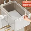 Caixa de Armazenamento de Roupas Transparente Visível, Caixa de Armazenamento de Roupas Dobrável Doméstica Estilo Gaveta, Caixa de Armazenamento com Estrutura de Aço em Camadas para Guarda-Roupa