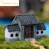Edifício em estilo chinês micro paisagem suculentas ornamentos DIY artesanato em resina ornamentos de decoração de casa criativos