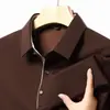 Comercio Exterior Transfronterizo Primavera y Otoño 2024 Camiseta Básica de Manga Larga para Hombre Camisa Polo Holgada Lar Top Casual para Hombre