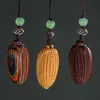Nuevo Colgante de Madera Arcoíris Oro y Jade Palo de Rosa Llavero Colgante para Coche Cadena de Teléfono Móvil Colgante para Bolso