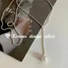 Versión Coreana 2024 de Nuevos Accesorios de Moda S925 Plata de Ley Cadena Larga Deslizante de Perlas Finas para Mujer con Diseño de Nicho