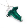 Moda Cinematográfica Europea y Americana Joyería Fina El Señor de los Anillos Broche de Hoja de Elfo Collar Doble Uso Set de Collar y Aretes de Hoja