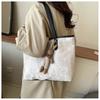 Color sólido simple moda textura bolsa grande bolso de mujer 2024 Invierno nuevo casual viajero hombro axila